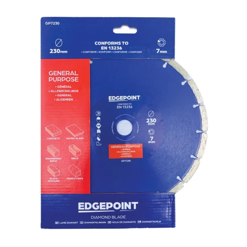 EdgePoint General Purpose Diamond Blade - 7mm Segment (230mm x 22.23mm)