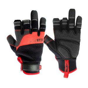 Scan Pro Three Finger Framers Gloves - 4 Way Spandex Size 10 (XL)
