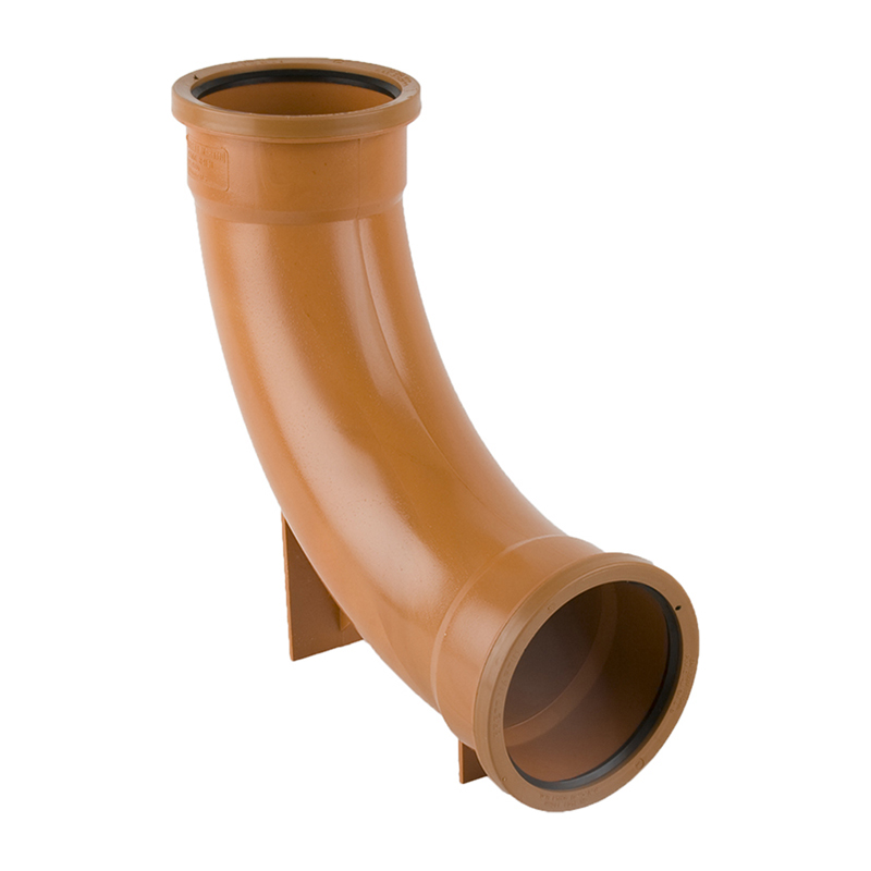 Brett Martin 110mm Underground Long Radius Rest Bend 87.5&deg; – Orange/Brown (Double Socket)