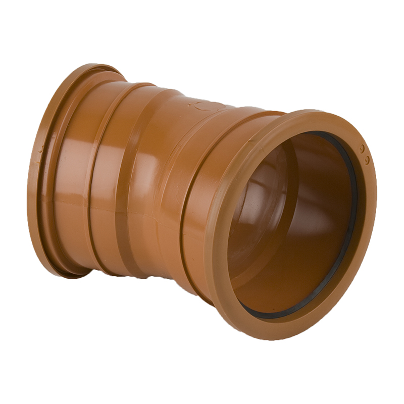 Brett Martin 160mm Underground Bend 30&deg; – Orange/Brown (Double Socket)