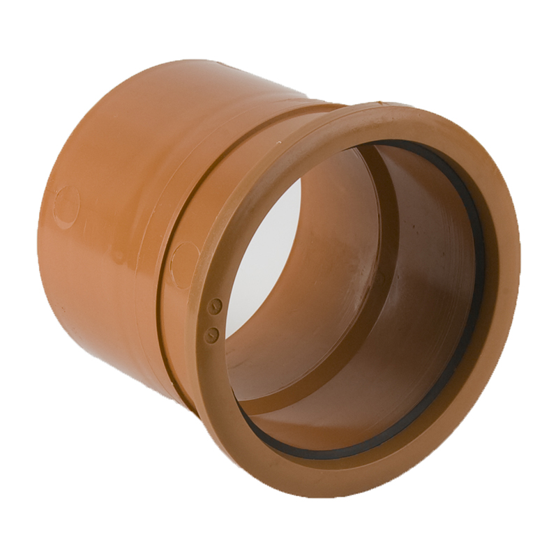 Brett Martin 160mm Underground Coupling – Orange/Brown (Single Socket)
