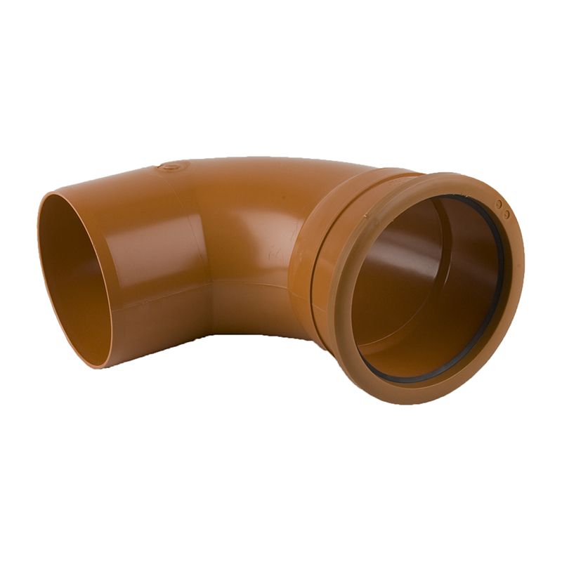 Brett Martin 160mm Underground Bend 87.5&deg; – Orange/Brown (Single Socket)
