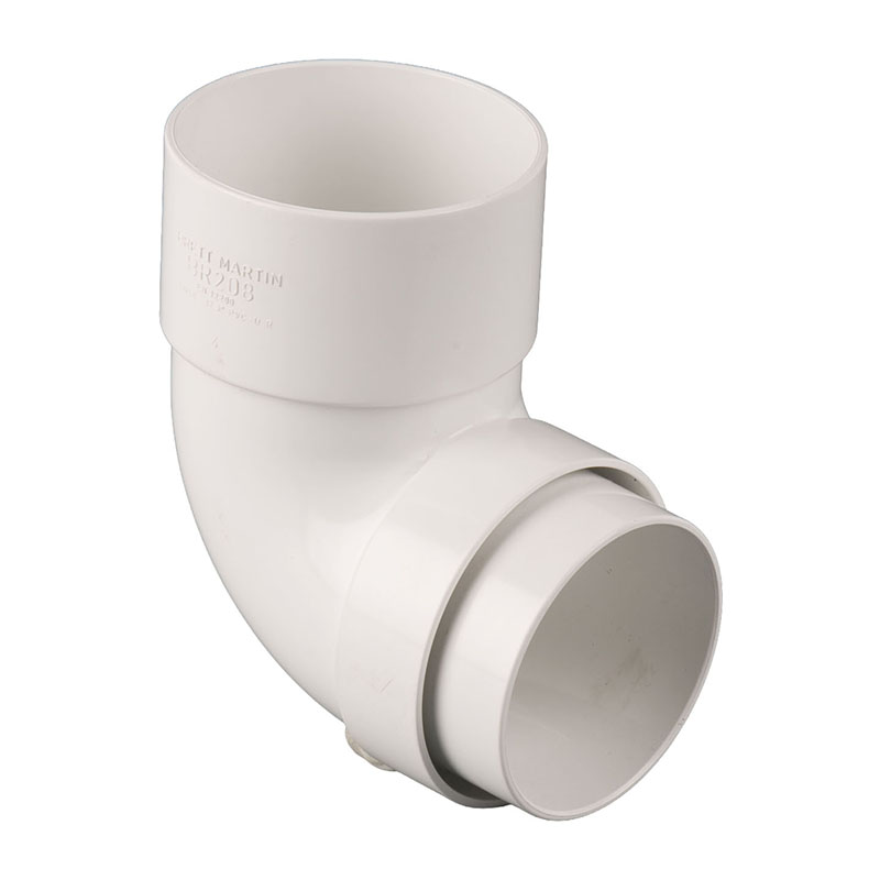 Brett Martin 68mm Round Downpipe Bend 92.5&deg; – Arctic White