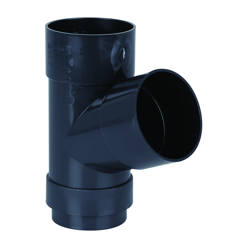 Brett Martin 68mm Round Downpipe Branch 112.5&deg; – Anthracite