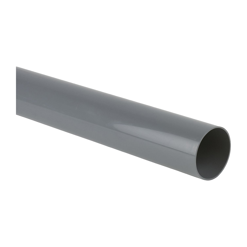 Brett Martin 110mm Soil Pipe 3m – Grey (Plain Ended)