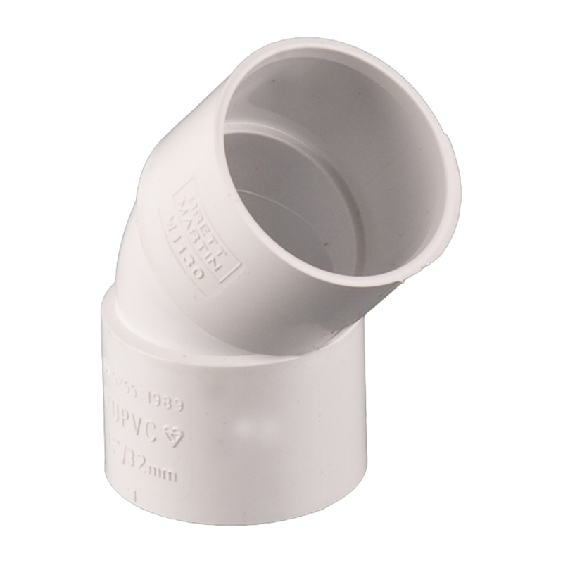 Brett Martin 40mm Solvent Waste Bend 45&deg; – White