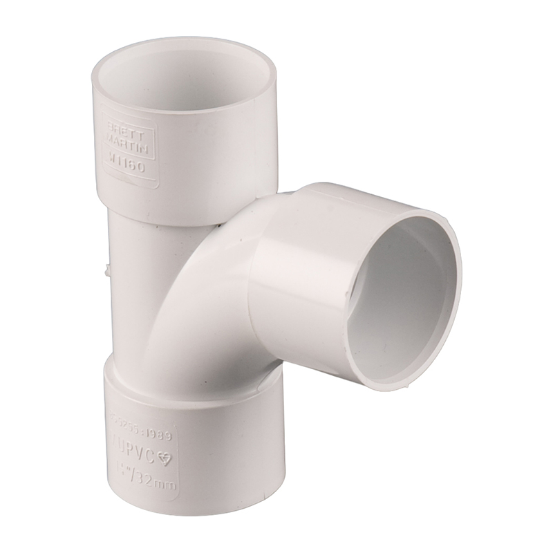 Brett Martin 40mm Solvent Waste Equal Tee 87&deg; – White