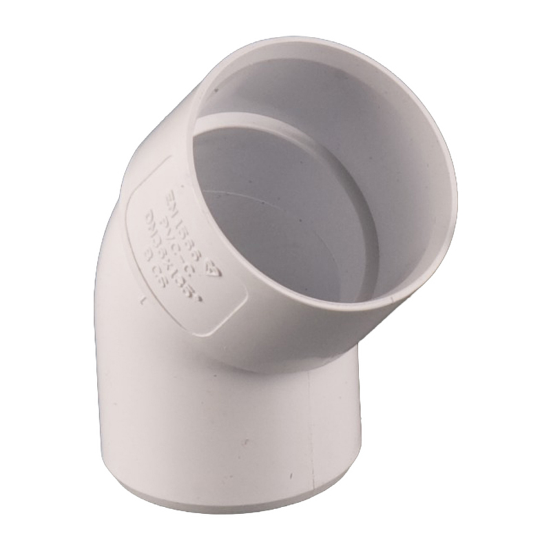 Brett Martin 40mm Solvent Waste Conversion Bend 45&deg; – White