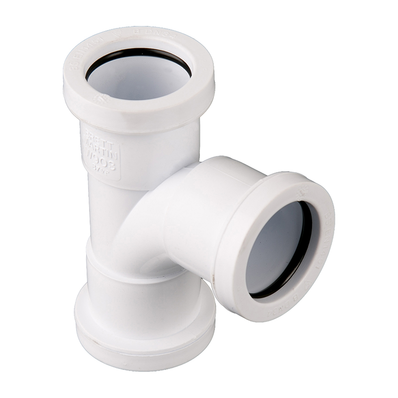 Brett Martin 32mm Push-Fit Waste Swept Tee 92.5&deg; – White